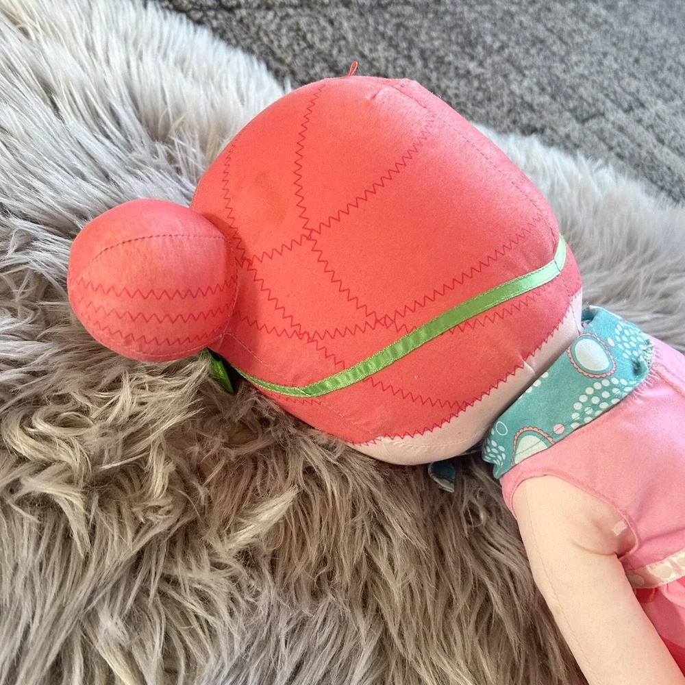 Zapf‎ Creations Mooshka Doll Plush Stuffed Toy Pink Green Bow Flowers Anchor